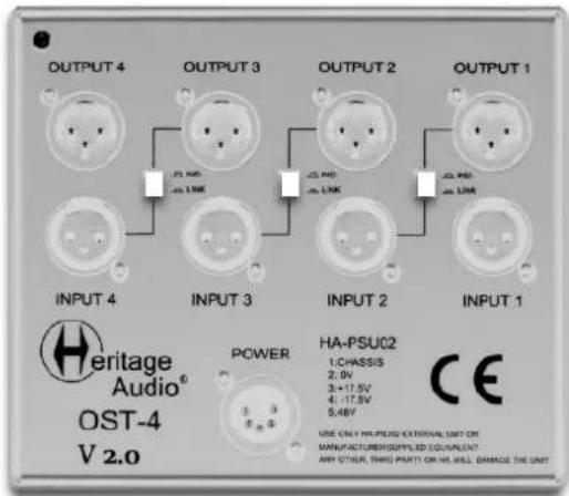 OUTPUT 4 OUTPUT 3 OUTPUT 2 OUTPUT 1 INPUT 4 INPUT 3 INPUT 2 INPUT 1 HA-PSUC2 1:CHASSIS 2.0V 3:+1.5V 4:-17.8V 5.48V UNIT ONLY HA-PSUC2 EXTERNAL UNIT ON MANUFACTURER(SUPPLYLED EQUIVALENT) ANY OTHER, THIRD PARTY OR HL WELL DAMAGE THE UNIT OST-4 V 2.0 POWER HA-PSUC2 1:CHASSIS 2.0V 3:+1.5V 4:-17.8V 5.48V