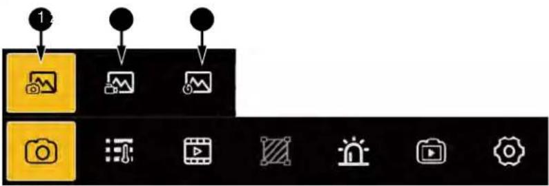 Screenshot of a software toolbar with icons for image editing functions and camera controls