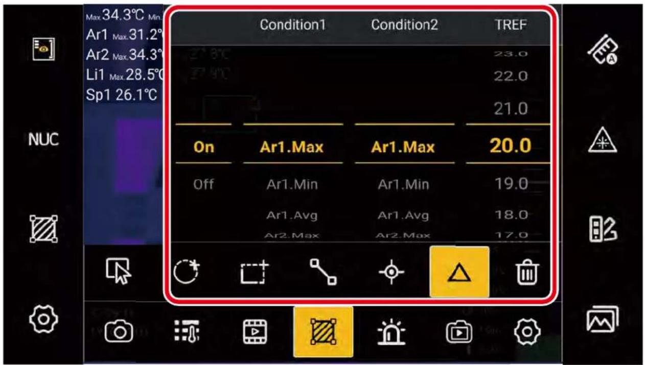 Max 34.3°C Min Ar1 Max 31.2° Ar2 Max 34.3° Li1 Max 28.5° Sp1 26.1°C Condition1 Condition2 TREF 23.0 22.0 21.0 On Ar1.Max Ar1.Max 20.0 Off Ar1.Min Ar1.Min 19.0 Ar1.Avg Ar1.Avg 18.0 Ar2.Max Ar2.Max 17.0