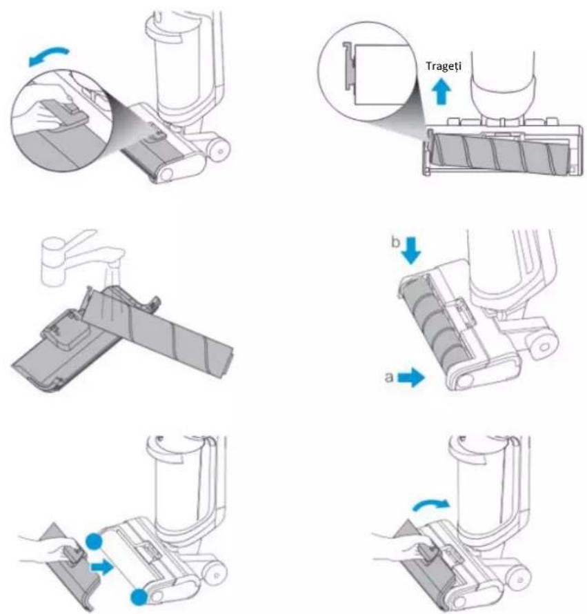 Heinner HSVC-M18WH3in1 - Curățarea capacului periei pentru podele și a periei rotative. - 1