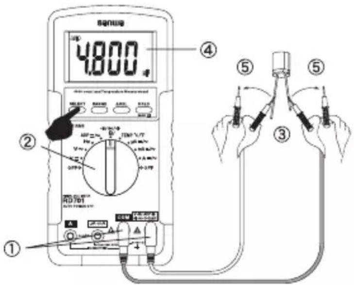 SNUSA 4800 ④ ② RDT61 DC 701 A COM ① ③ ⑤ ⑤