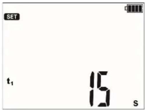 SET t₁ 15 s