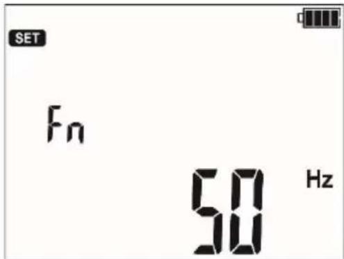 SET Fn 50 Hz