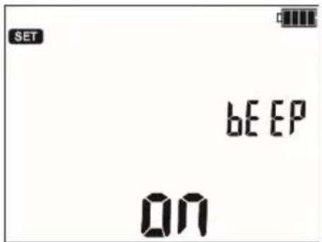 SET B E E P ON