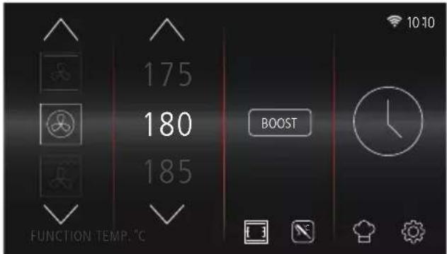 175 180 185 FUNCTION TEMP.°C BOOST 1 3 10:10