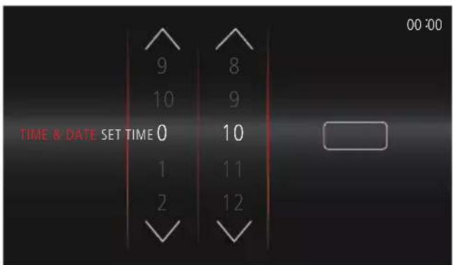 TIME & DATE SET TIME 0 9 10 1 2 8 9 10 11 12 00:00