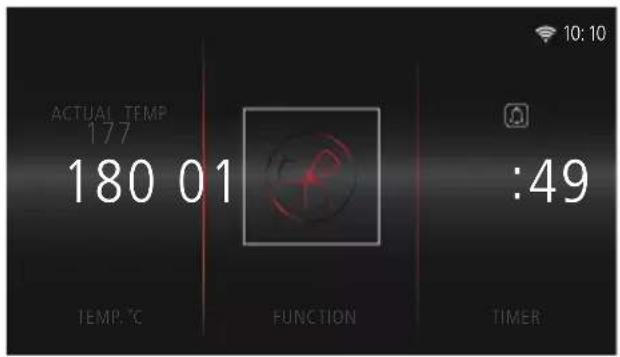 ACTUAL TEMP 177 180 01 :49 TEMP.℃ FUNCTION TIMER