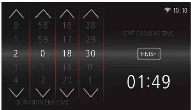 0 1 2 3 4 58 59 0 1 2 58 16 17 0 18 19 20 28 29 30 0 1 01:49 EDIT COOKING TIME FINISH 01:49 DURATION END TIME