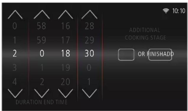 0 58 16 28 1 59 17 29 2 0 18 30 3 1 19 0 4 2 20 1 ✓ ✓ ✓ ✓ DURATION END TIME ADDITIONAL COOKING STAGE OR FINISHADD