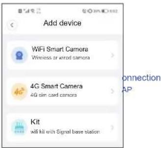 Add device WIFI Smart Camera Wireless or wired camera 4G Smart Camera 4G sim card camera Kit wifi kit with Signal base station