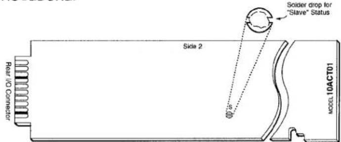Solder drop for "Slave" Status Side 2 Rear /D Connector MODEL 10ACT01