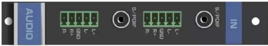 AUDIO R. R+ GND L L+ S/PDIF R. R+ GND L L+ S/PDIF IN