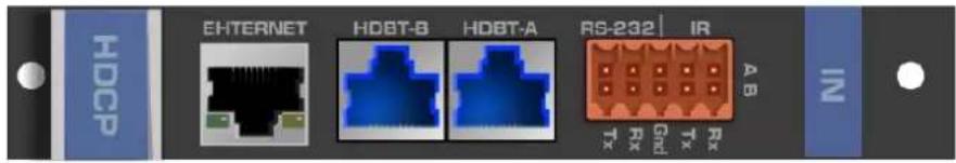 HDCP EHTERNET HDBT-B HDBT-A RS-232 IR AB IN Tx Rx Grid Tx Rx