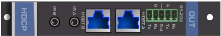 HDCP IRB IRA HDBT-B HDBT-A Rx Tx Gnd Rx Rs-232 OUT