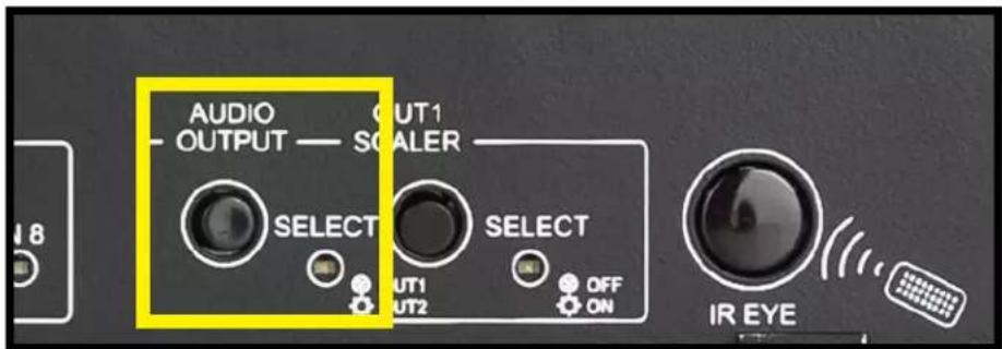 AUDIO OUTPUT — OUT1 SOALER SELECT OUT1 OUT2 SELECT OFF ON IR EYE