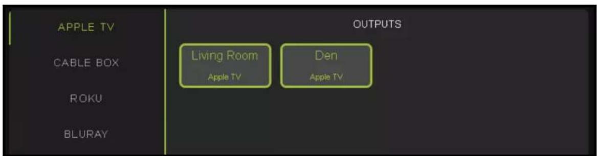 APPLE TV CABLE BOX ROKU BLURAY OUTPUTS Living Room Apple TV Den Apple TV
