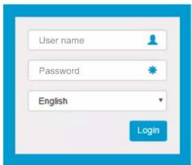 User name Password English Login