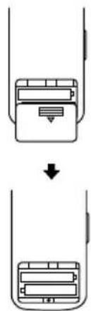 DAIKIN BRC7EA632 - How to put the dry batteries - 1