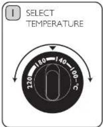 I SELECT TEMPERATURE 180 140-100-°C 220