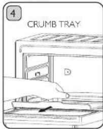 4 CRUMB TRAY