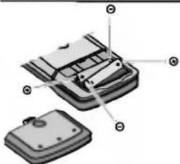 Exploded view diagram of a device showing internal components and mounting points (no text or labels)