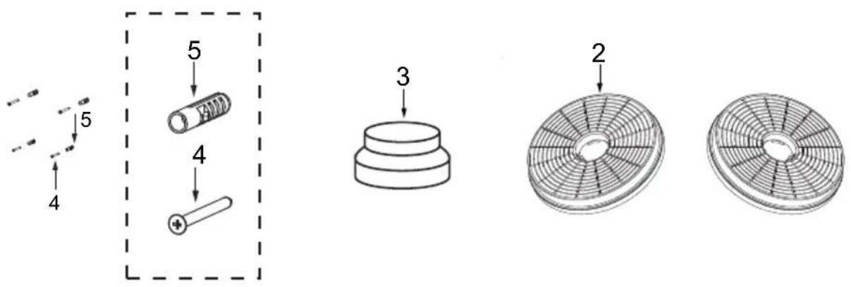 Technical diagram showing exploded view of mechanical components with numbered parts and cross-sectional views