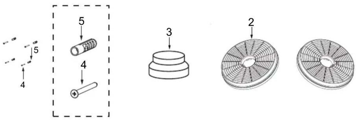 Technical diagram showing exploded view of mechanical components with numbered parts and cross-sectional views