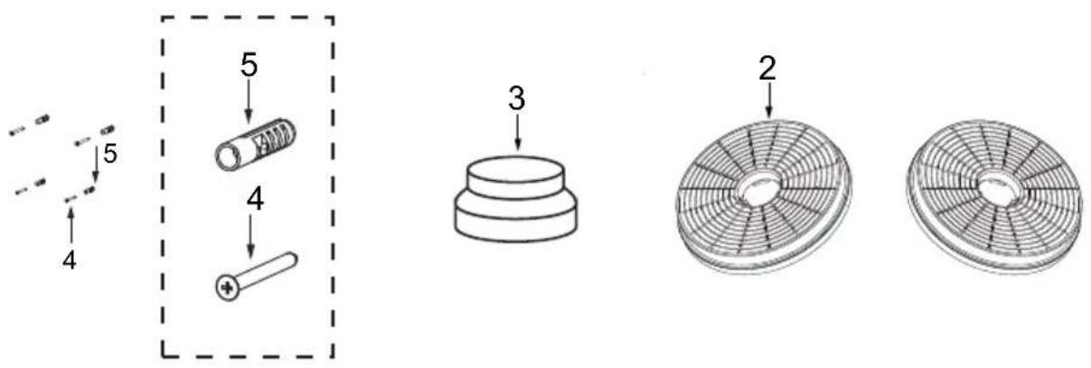 Technical diagram showing exploded view of mechanical components with numbered parts and cross-sectional views