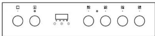 Diagram showing various symbols and icons including circles, rectangles, and dots, likely representing a schematic or layout.