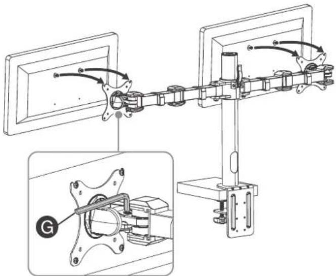 INSIGNIA NS-PMMD22 - STEP 4: Attaching the monitors - 2