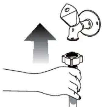 Euromaid HTL65 - Connection of inlet hose connector and tap - 1