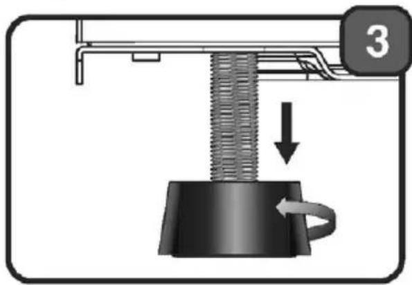 DELONGHI DELBC178 - Adjusting the height and levelling - 3