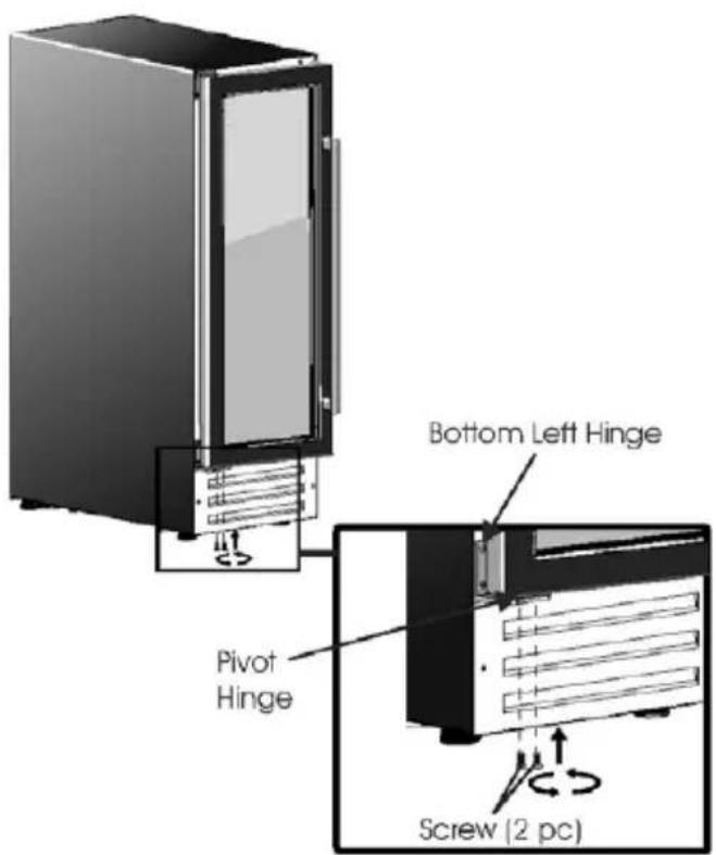 Bottom Left Hinge Pivot Hinge Screw (2 pc)