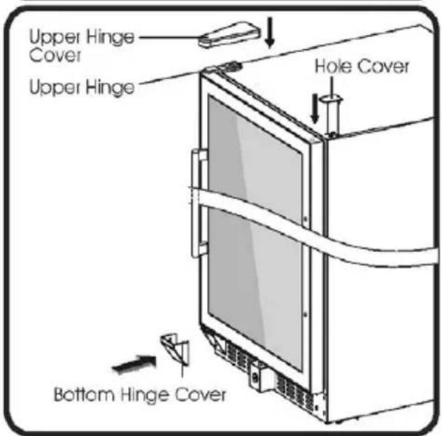 Upper Hinge Cover Upper Hinge Hole Cover Bottom Hinge Cover