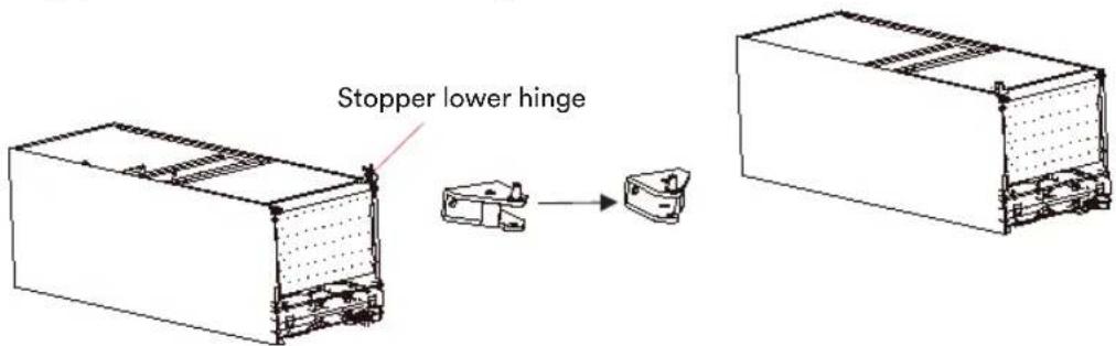 Stopper lower hinge