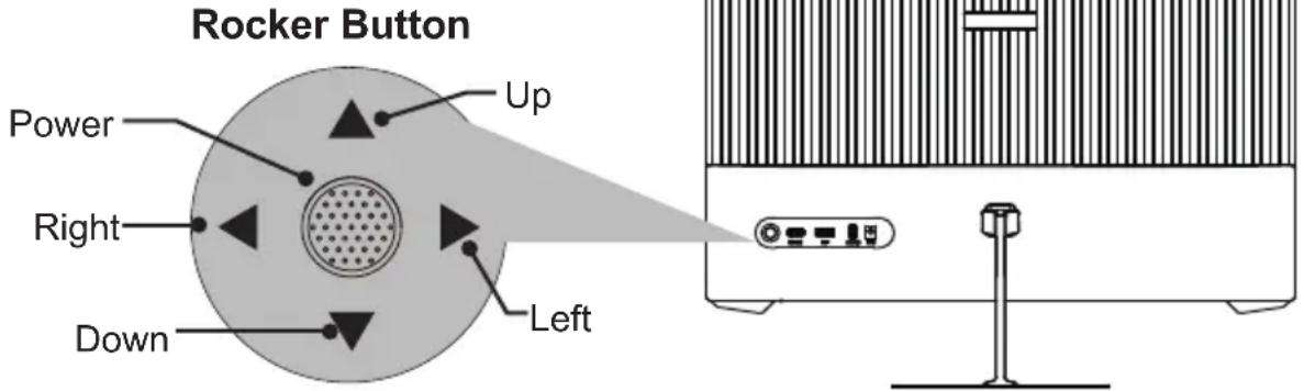 Rocker Button Power Right Down Up Left