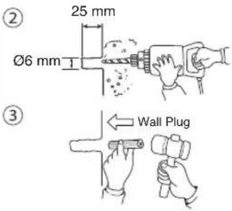 25 mm Ø6 mm Wall Plug