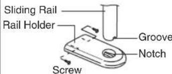 Sliding Rail Rail Holder Groove Notch Screw