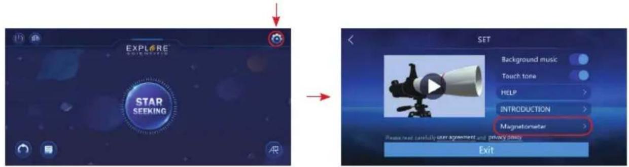 EXPLORE® STAR SEEKING SET Background music Touch tone HELP INTRODUCTION Magnatorometer Please need carefully user agreement and privacy story Exit