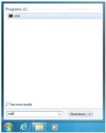 Programs (1) cmd See more results cmd × Shut down