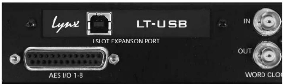 Lynx LT-USB I SLOT EXPANSON PORT AES I/O 1-8 IN OUT WORD CLOO