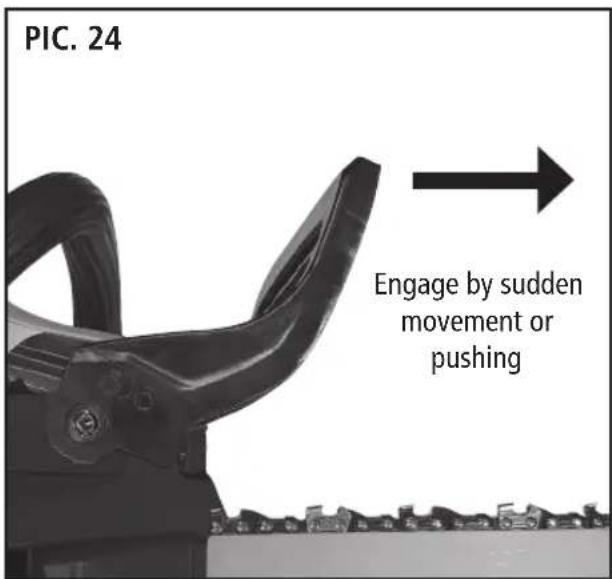 PIC. 24 Engage by sudden movement or pushing