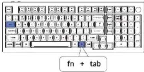 fn + tab