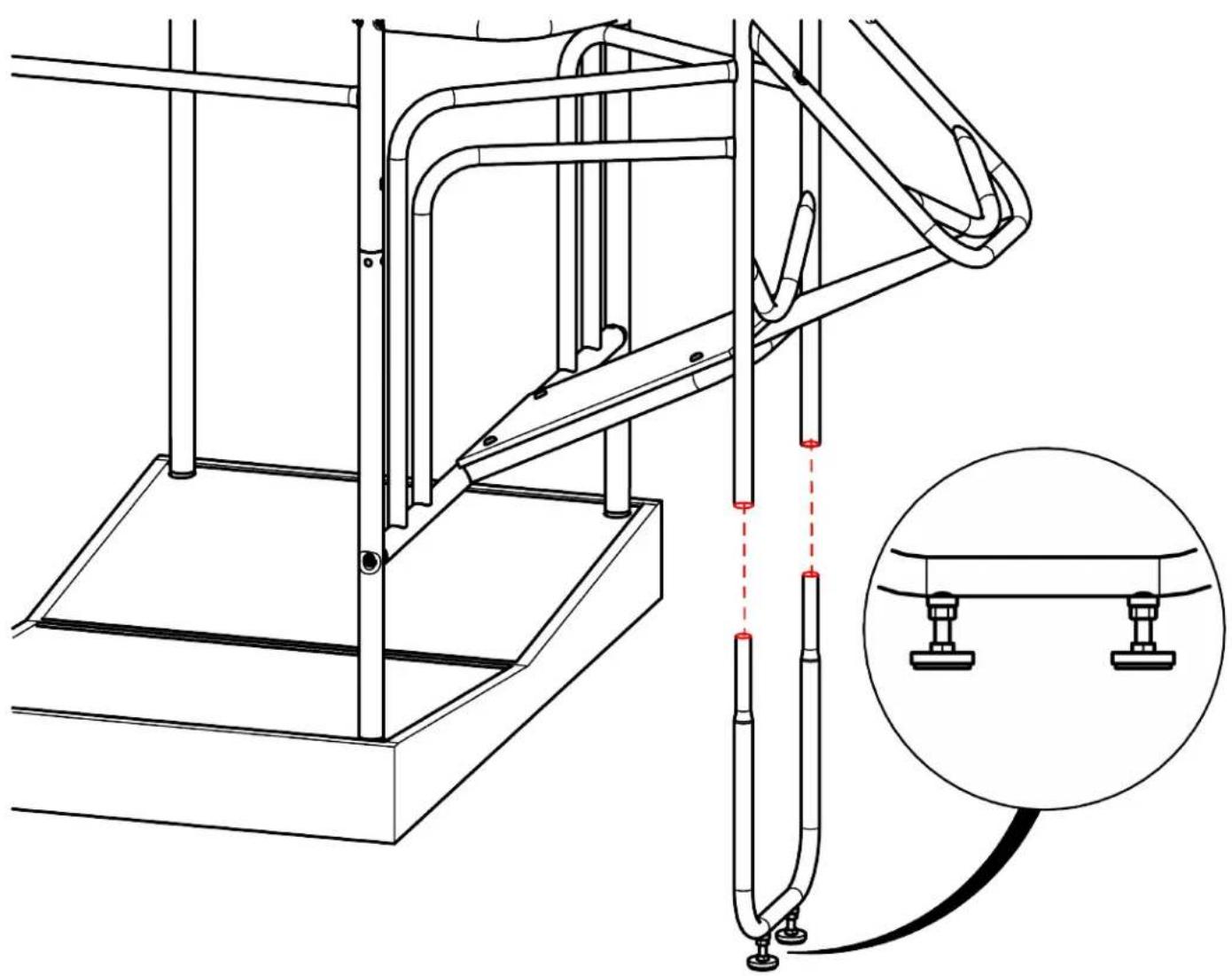 True Stretch - Step 7 (Rear Support U-Tube Assembly): - 1