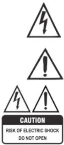 CAUTION RISK OF ELECTRIC SHOCK DO NOT OPEN
