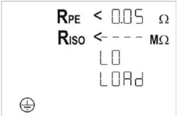 RPE < 0.05 Ω RISO <- - - MΩ LO LOAD
