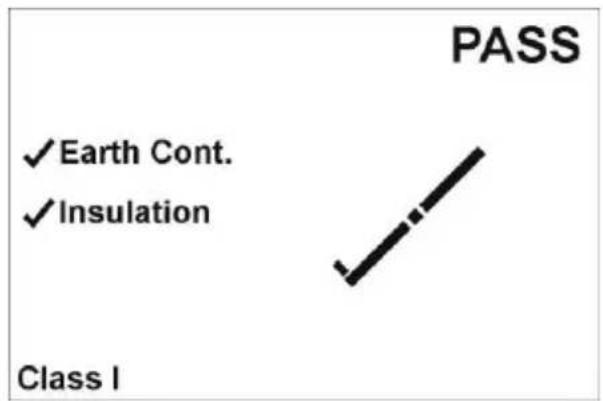 PASS ✓ Earth Cont. ✓ Insulation Class I