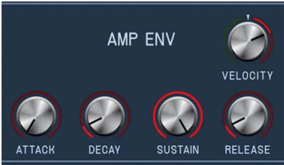 AMP ENV VELOCITY ATTACK DECAY SUSTAIN RELEASE