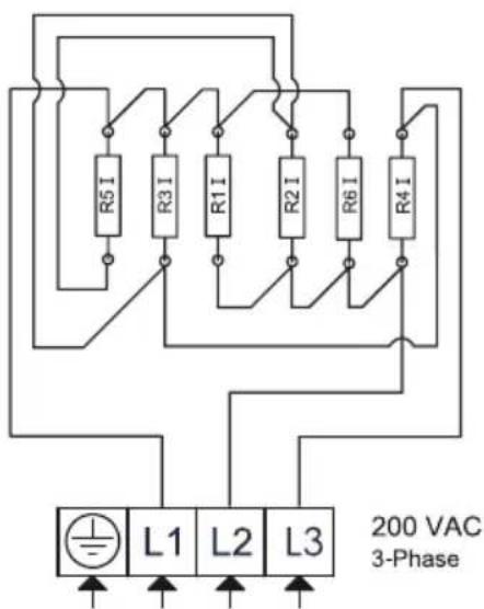 R5 I R3 I R1 I R2 I R6 I R4 I L1 L2 L3 200 VAC 3-Phase