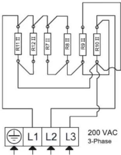 R11 II R12 II R7 II R8 II R9 II R10 II L1 L2 L3 200 VAC 3-Phase
